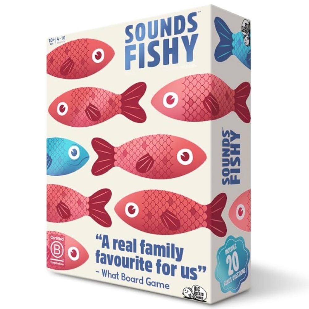 Sounds Fishy Family Board Game - Red and Blue NWT